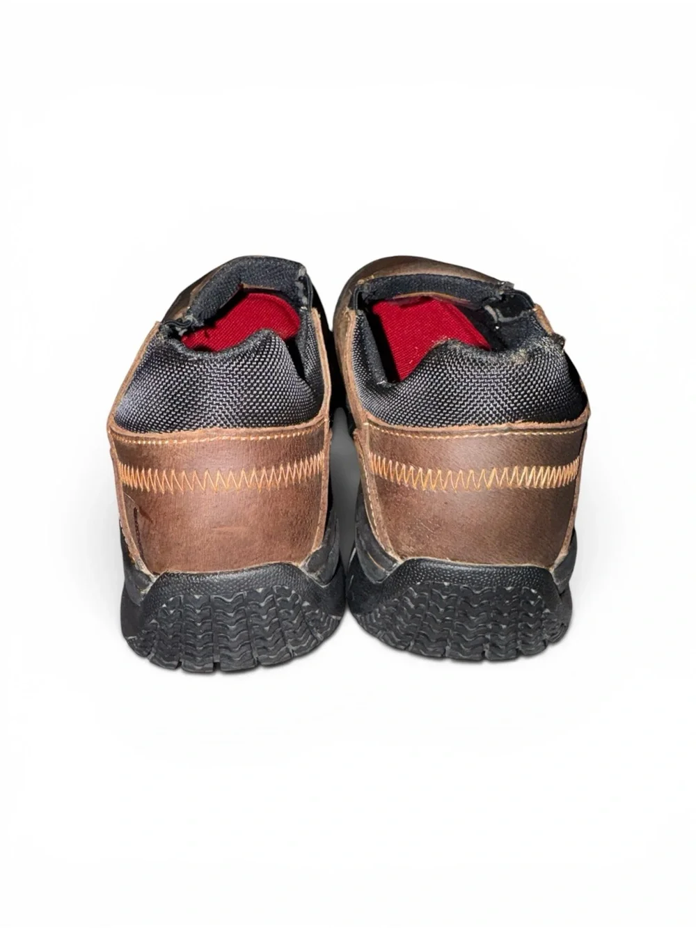 Sketchers Men's Slip-On steel toe non-slip leather Shoes in Brown